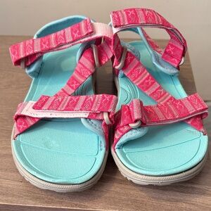 Mini Melissa Kids Sandals in Pink and Light Blue